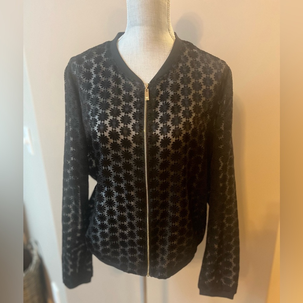 Chaus Black Studded Bomber Jacket